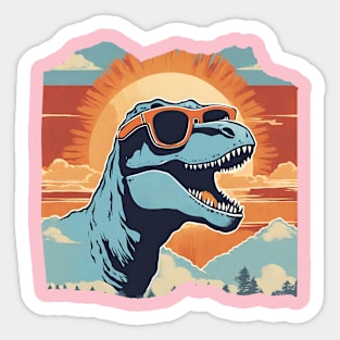 Dinosaur T-Rex With glasses Funny Dinosaur Sticker